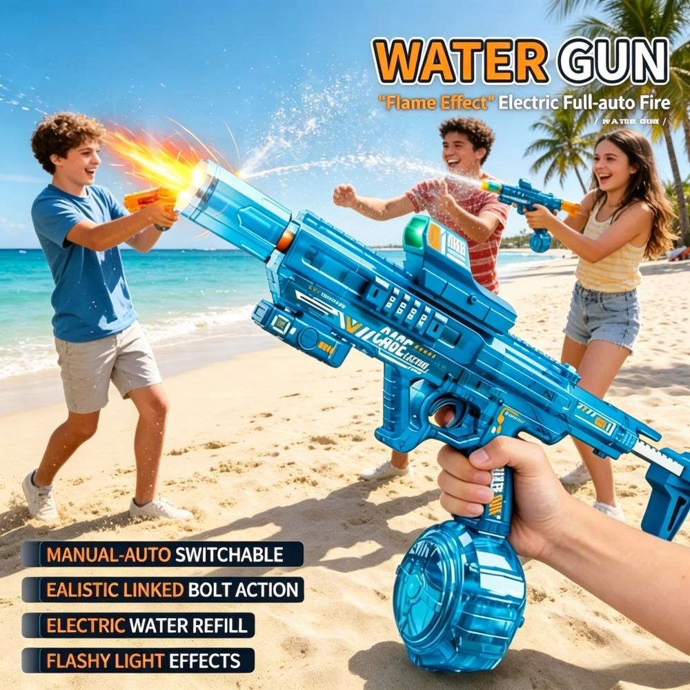 Kids Outdoor Nature Toys - Recoil Experience Electric Water Gun Full