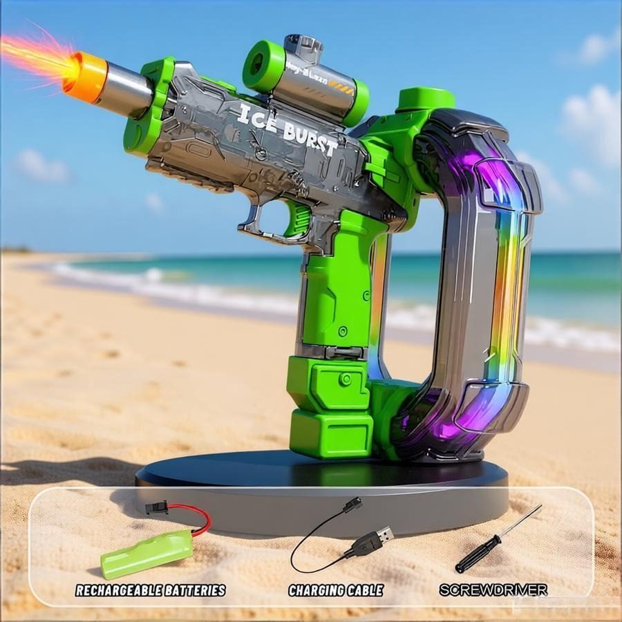 Kids Outdoor Yard Games - LED Ring-shaped Electric Water Guns Children
