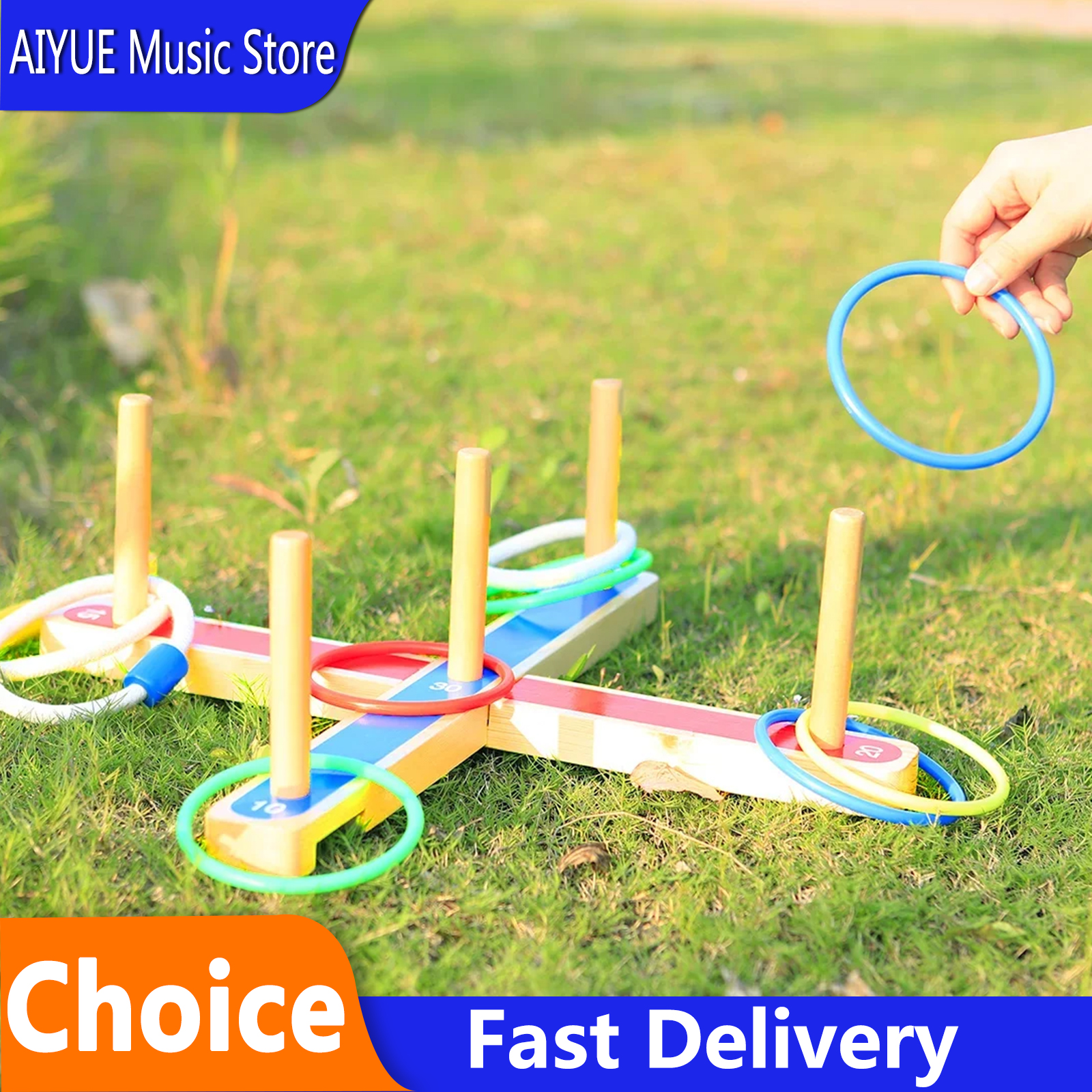 Kids Outdoor Instruments - Orff Outdoor Game Hoop Ring Toss