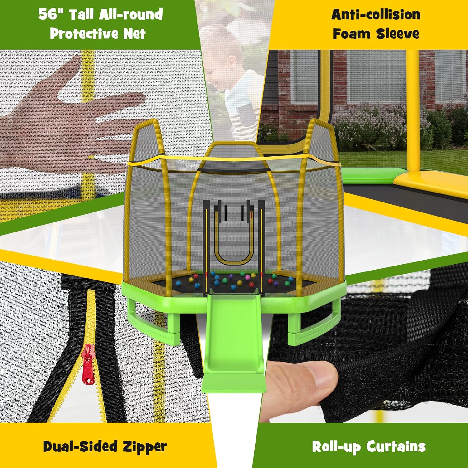 Trampoline for Kids, 7FT Tramp - Kids Outdoor Ladder ulasan dan harga