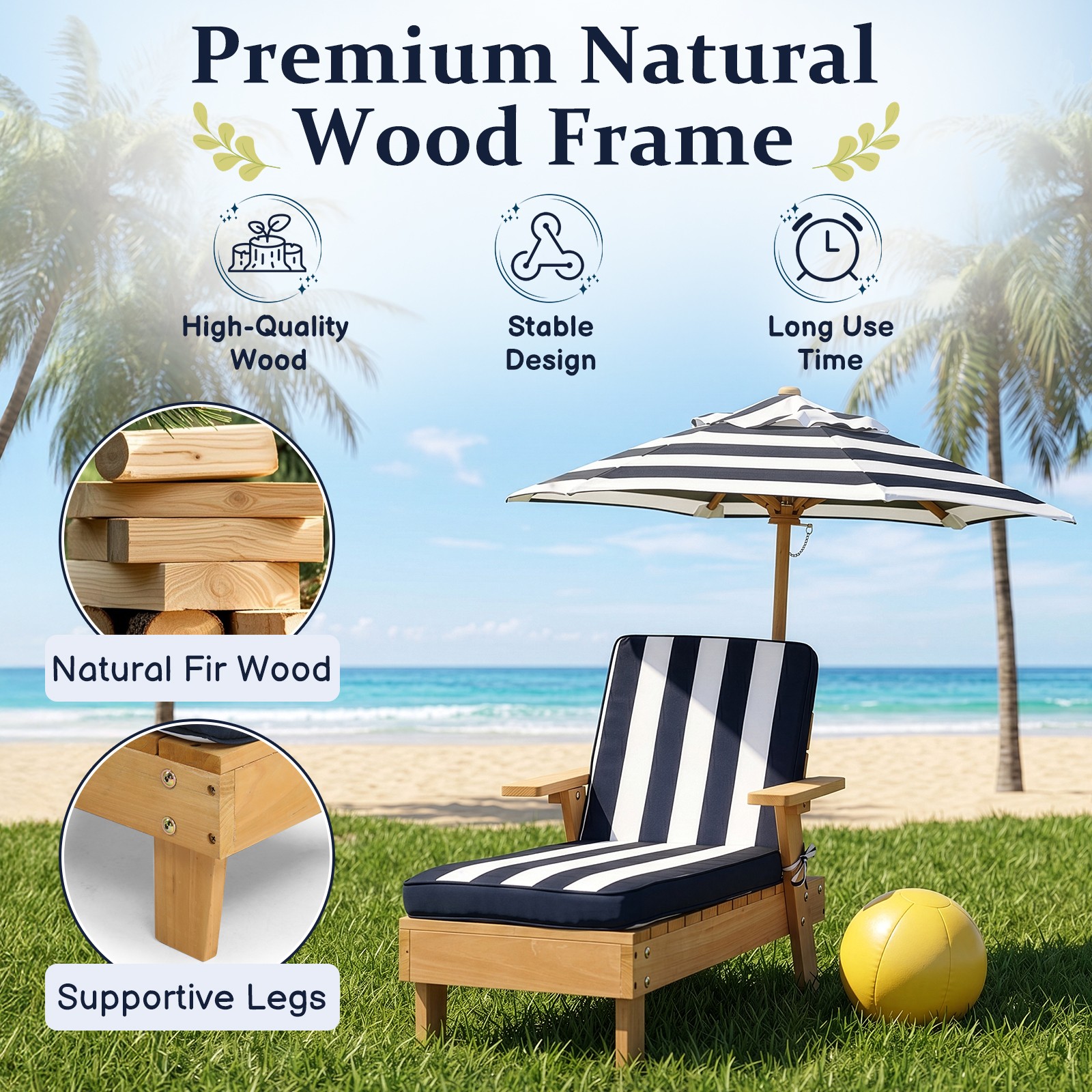 Kids Chaise Lounge Patio Loung - Kids Outdoor Lounge Chair With Umbrella ulasan dan harga