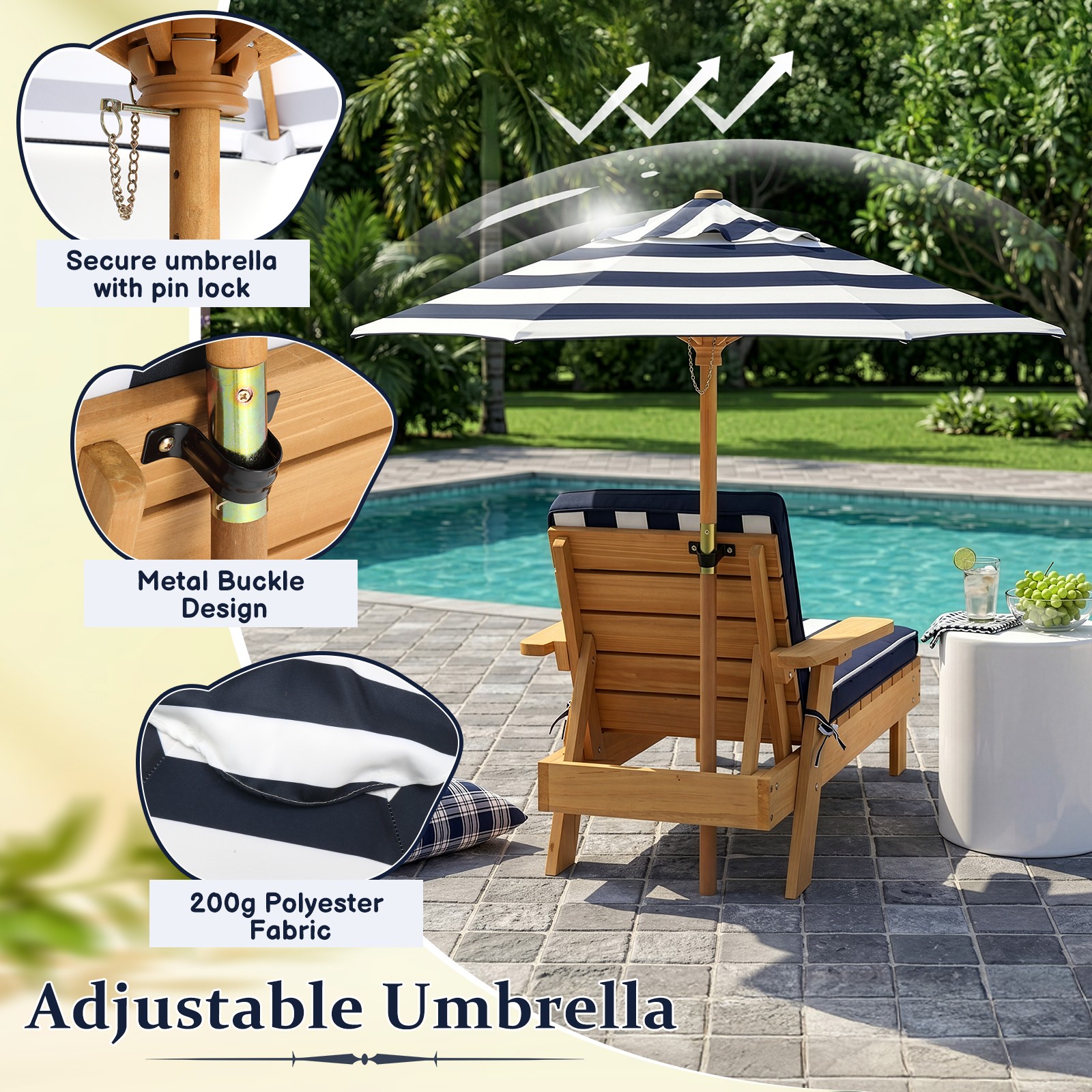 Kids Chaise Lounge Patio Loung - Kids Outdoor Lounge Chair With Umbrella ulasan dan harga