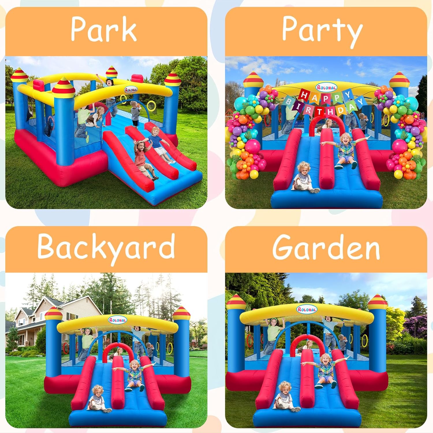 18.7x13 Ft Inflatable Bouncy C - Kids Outdoor Basketball Hoop ulasan dan harga