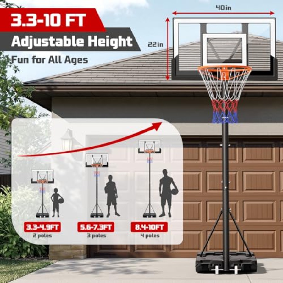 Outdoor basketball hoop 10FT w - Kids Outdoor Basketball Hoop ulasan dan harga