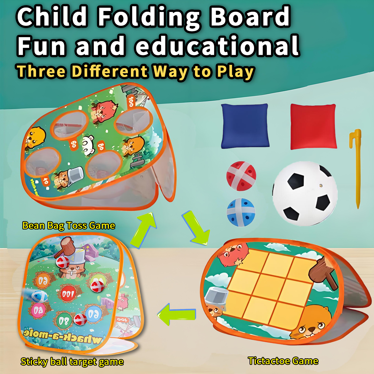 3 in 1 Squirrel Bean Bag Toss  - Kids Outdoor Bean Bag ulasan dan harga