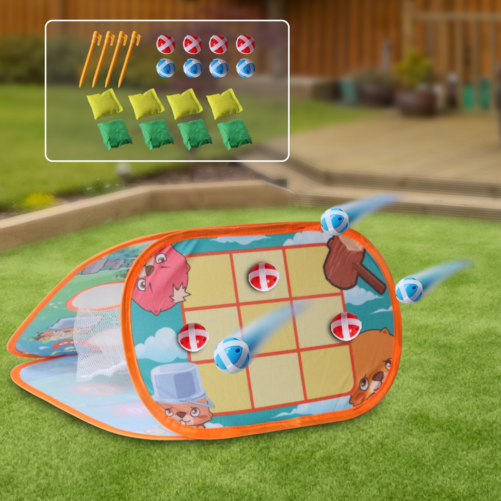 3 in 1 Squirrel Bean Bag Toss  - Kids Outdoor Bean Bag ulasan dan harga