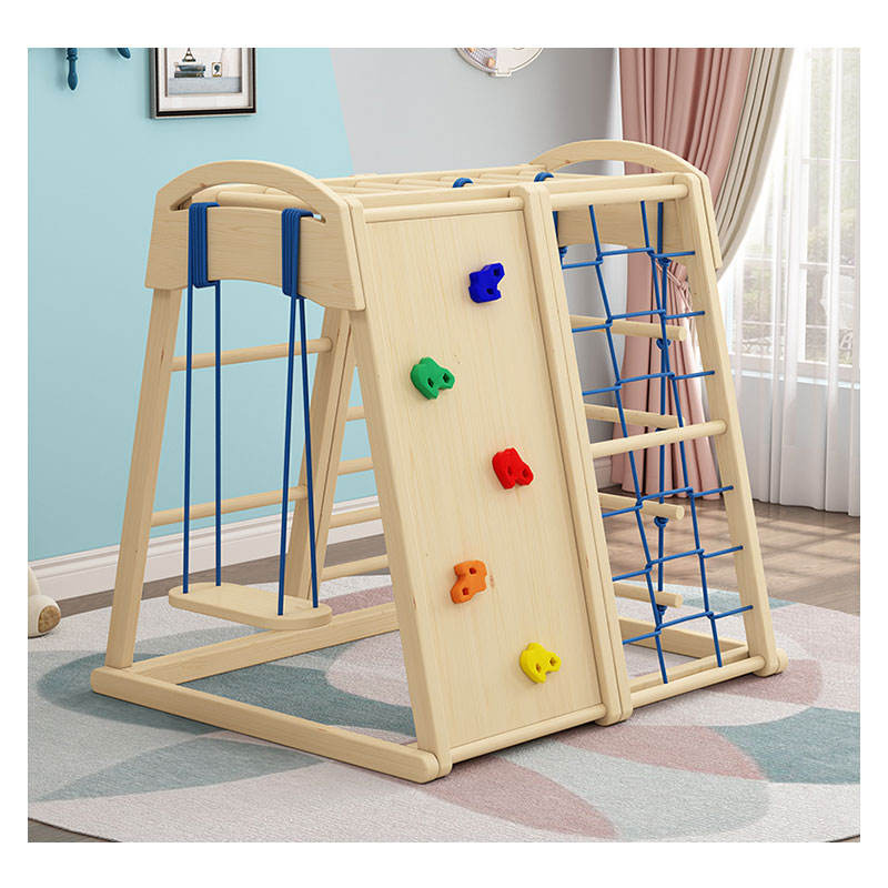 Indoor Outdoor Wooden Children - Kids Outdoor Gym Equipment ulasan dan harga