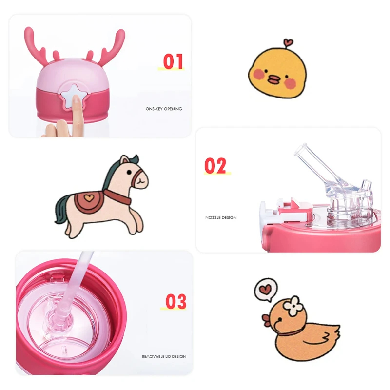 600ml Kids Water Sippy Cup Ant - Outdoor Kid Friendly ulasan dan harga
