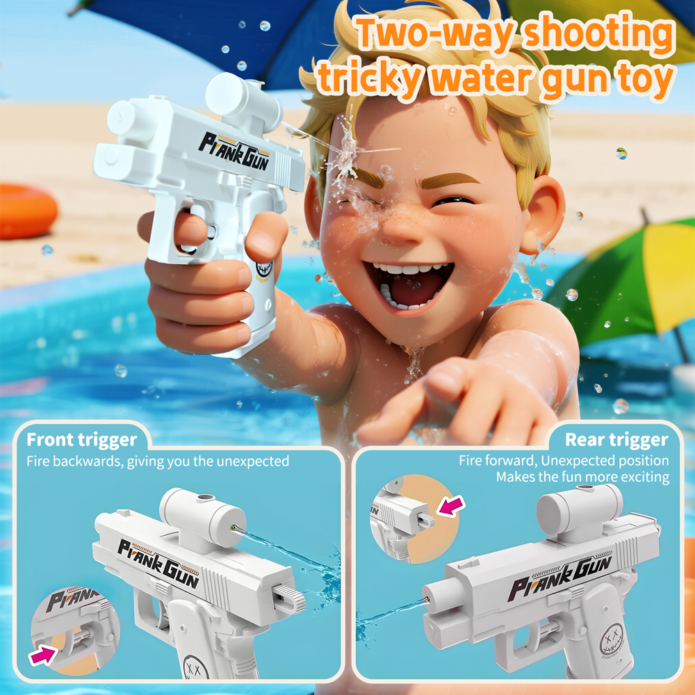 Summer Two-Way Water Gun Prank - Kids Outdoor Yard Games ulasan dan harga