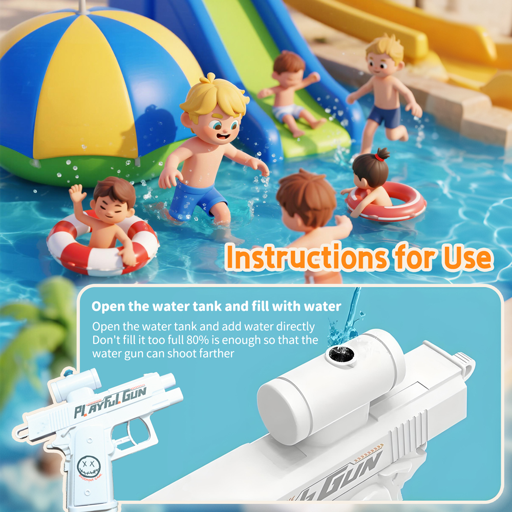 Summer Two-Way Water Gun Prank - Kids Outdoor Yard Games ulasan dan harga