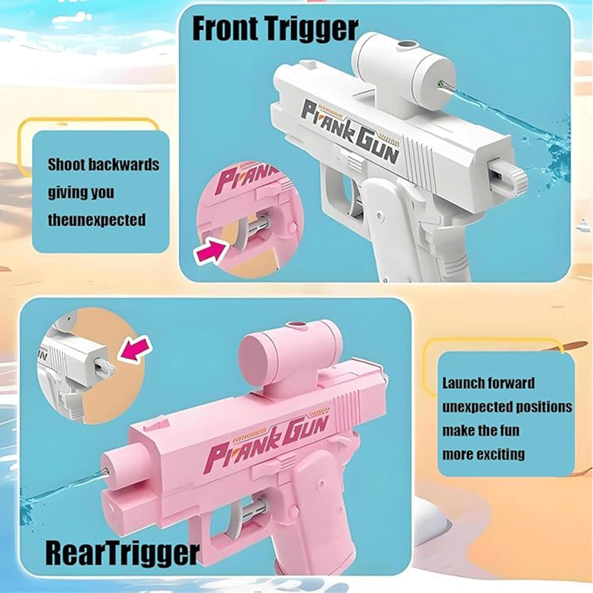 2-Way Water Gun Prank Water Bl - Kids Outdoor Yard Games ulasan dan harga