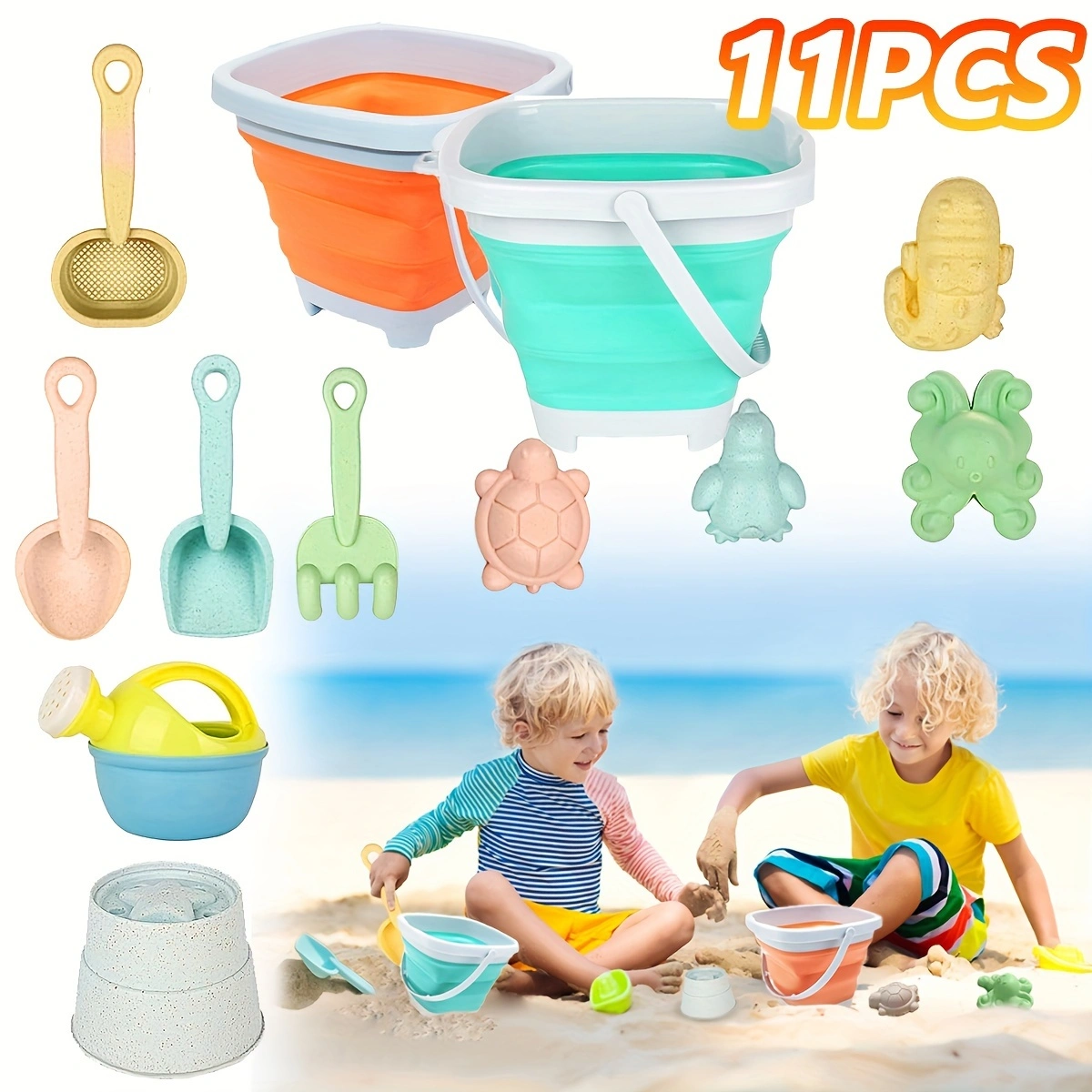 11Pcs Beach Toys Set Gift Pack - Kids Outdoor Nature Toys ulasan dan harga