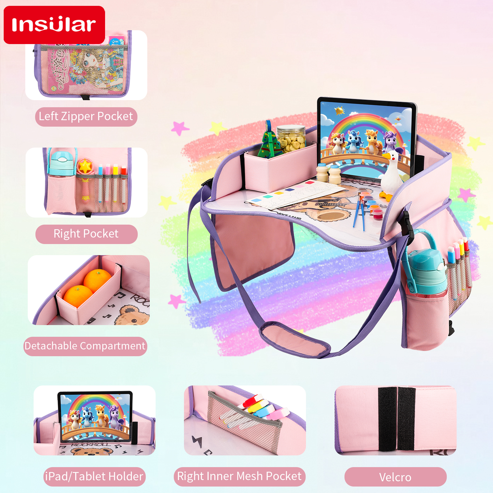 Kids Travel Tray Storage Pocke - Kids Outdoor Water Table ulasan dan harga