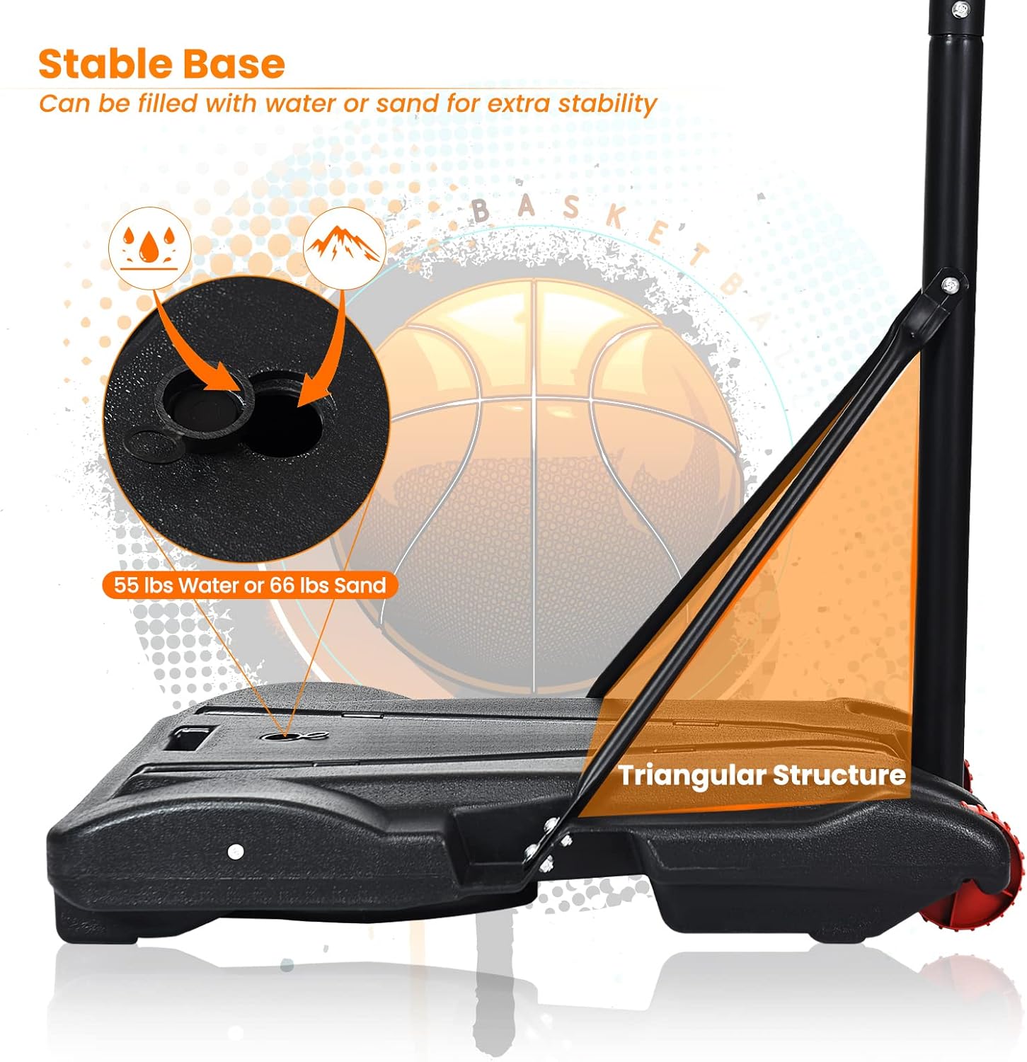 Portable Basketball Hoop with  - Kids Outdoor Basketball Hoop ulasan dan harga