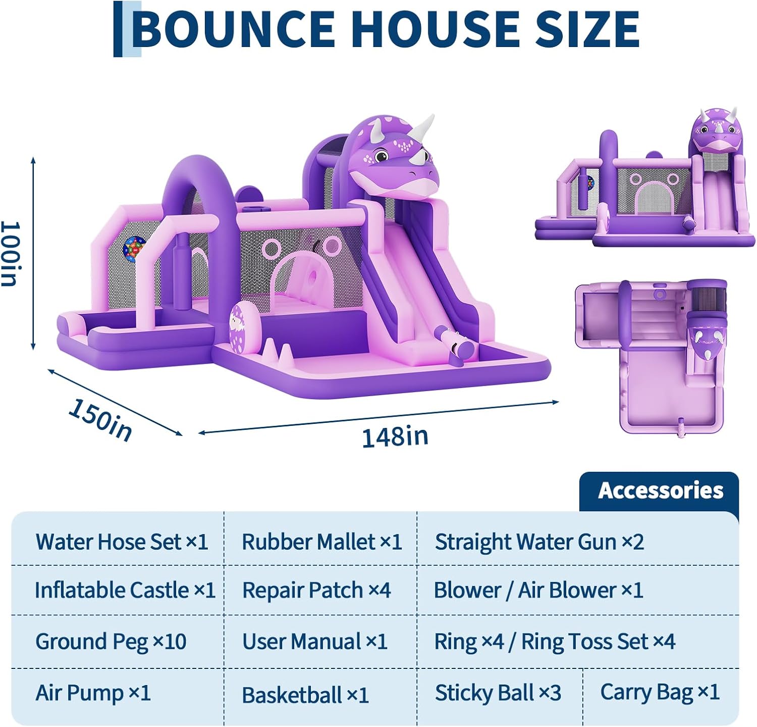 Inflatable Dinosaur Jumping Ca - Kids Outdoor Play Area ulasan dan harga
