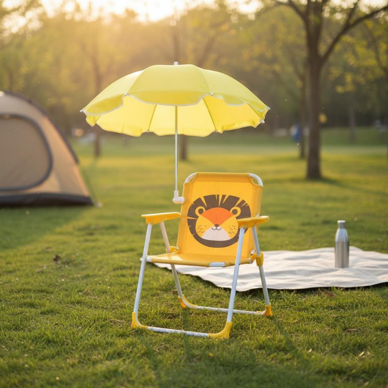 Children's Portable Chair with - Kids Outdoor Lounge Chair With Umbrella ulasan dan harga
