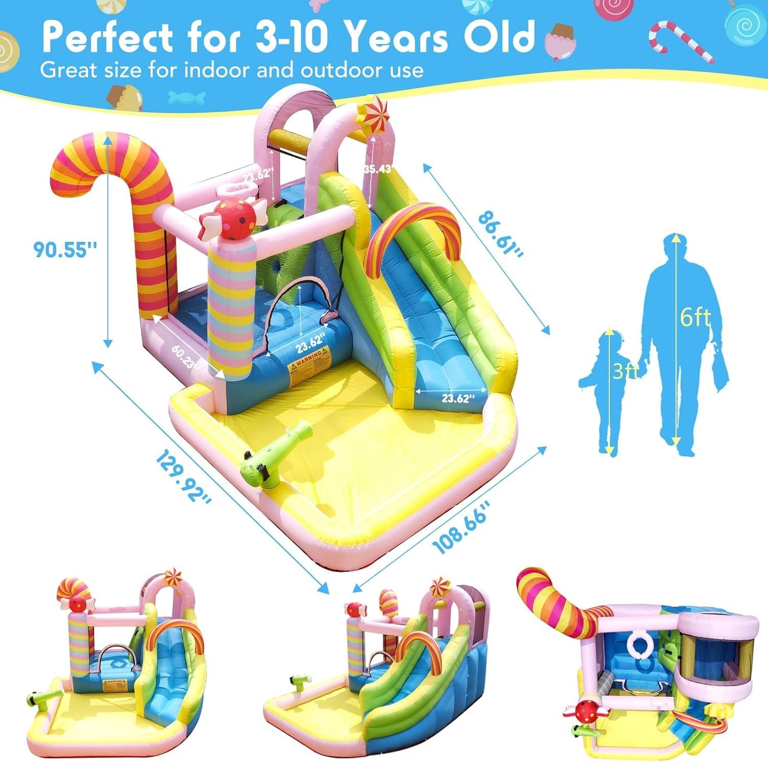 Kids Inflatable Water Slide Bo - Kids Outdoor Basketball Hoop ulasan dan harga