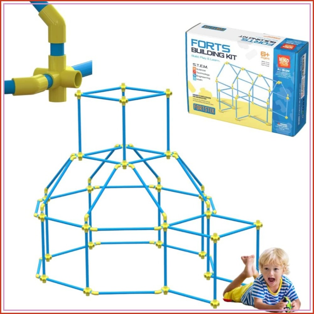 180pc Modular Fort Building Ki - Kids Outdoor Fort Building Kit ulasan dan harga