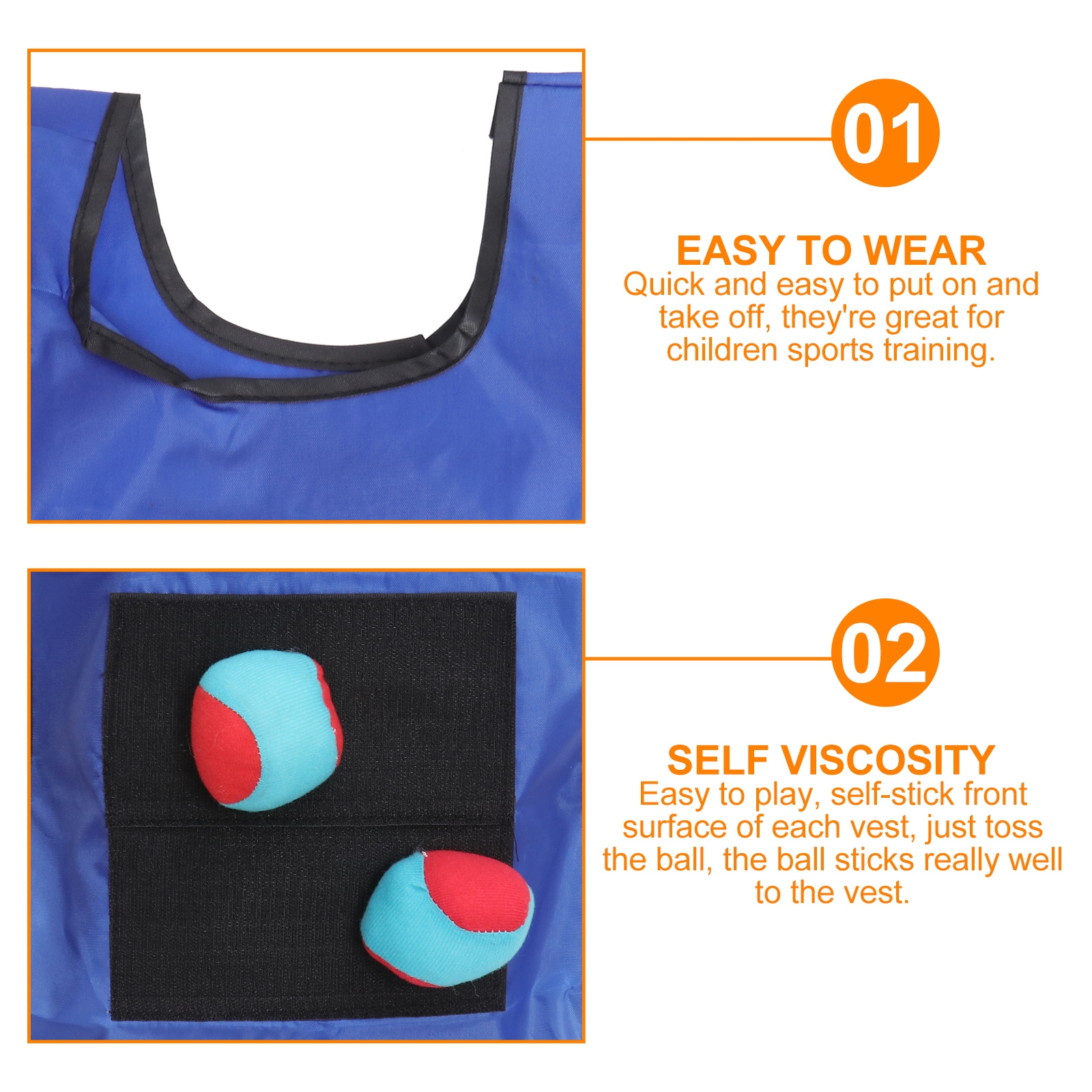 Small Blue Sticky Ball Vest Du - Kids Outdoor Vest ulasan dan harga