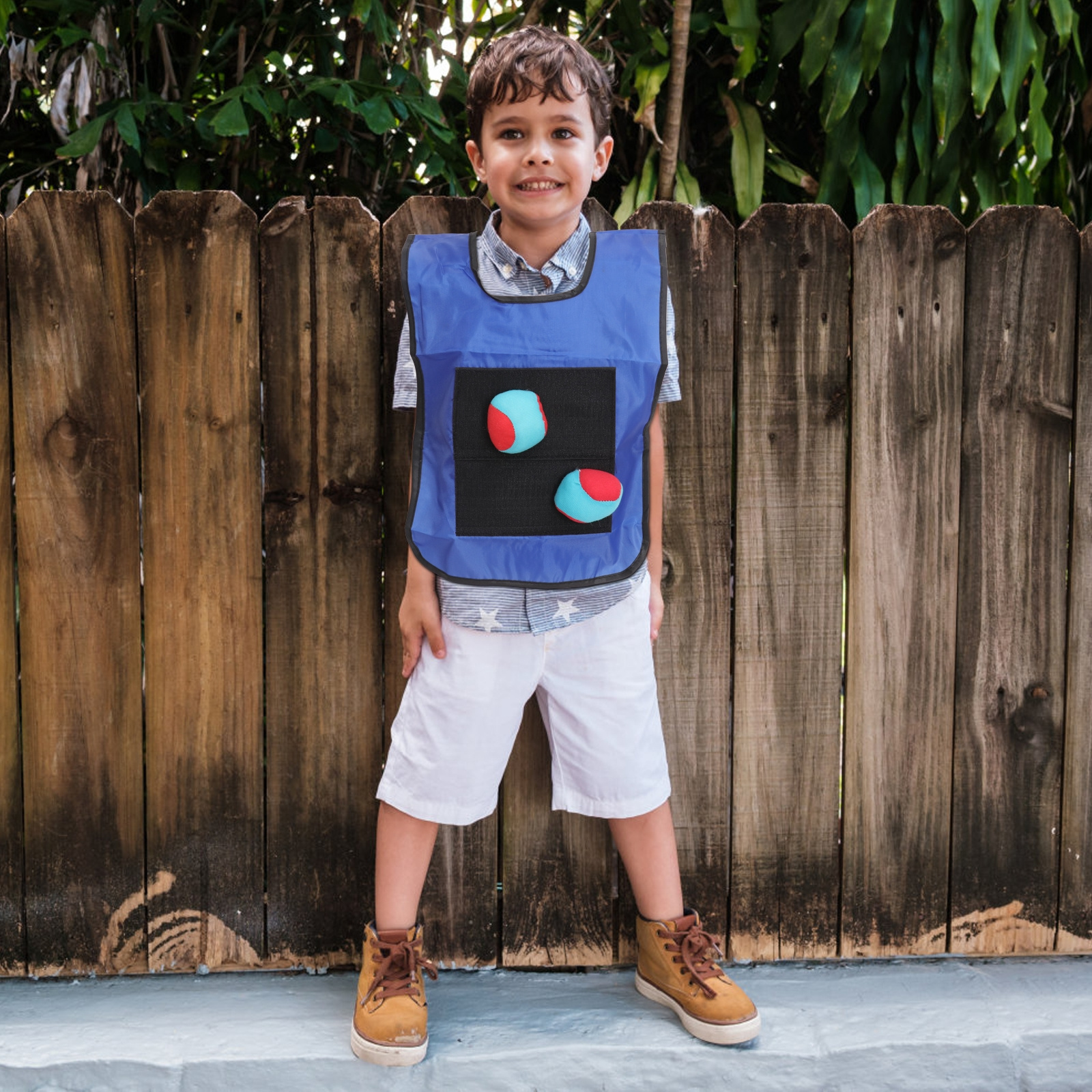 Small Blue Sticky Ball Vest Du - Kids Outdoor Vest ulasan dan harga