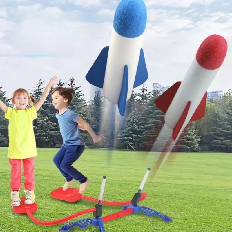 Air Rocket Foot Pump Launcher  - Kids Outdoor Play Area ulasan dan harga