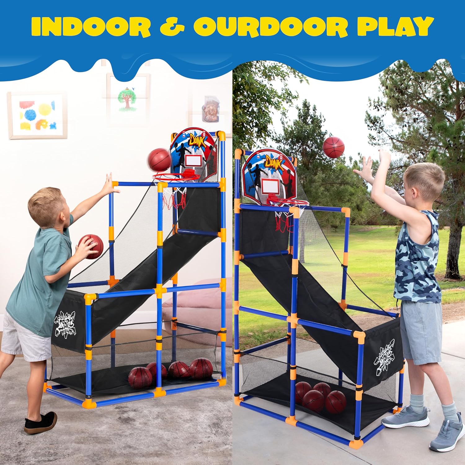 Arcade Basketball Game Set wit - Kids Outdoor Basketball Hoop ulasan dan harga