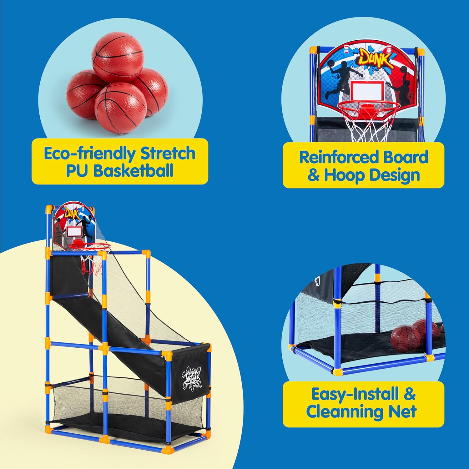 Arcade Basketball Game Set wit - Kids Outdoor Basketball Hoop ulasan dan harga