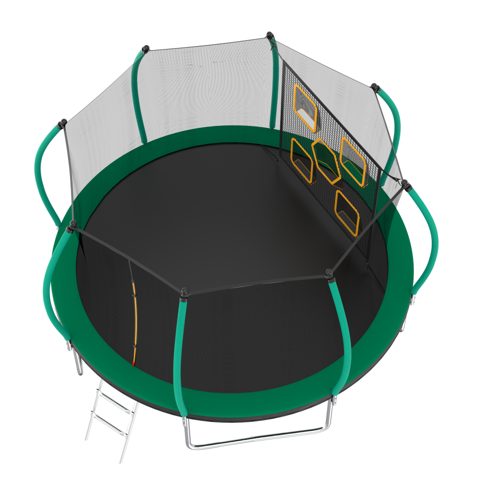 14FT Trampoline with Enclosure - Kids Outdoor Ladder ulasan dan harga