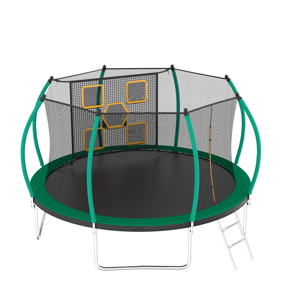 14FT Trampoline with Enclosure - Kids Outdoor Ladder ulasan dan harga