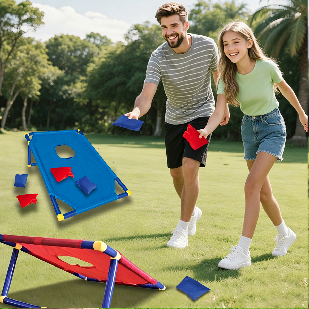 Portable Bean Bag Toss Game-In - Kids Outdoor Bean Bag ulasan dan harga