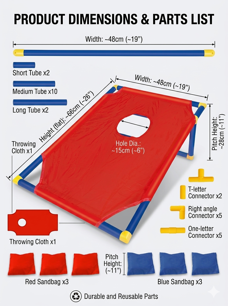 Portable Bean Bag Toss Game-In - Kids Outdoor Bean Bag ulasan dan harga