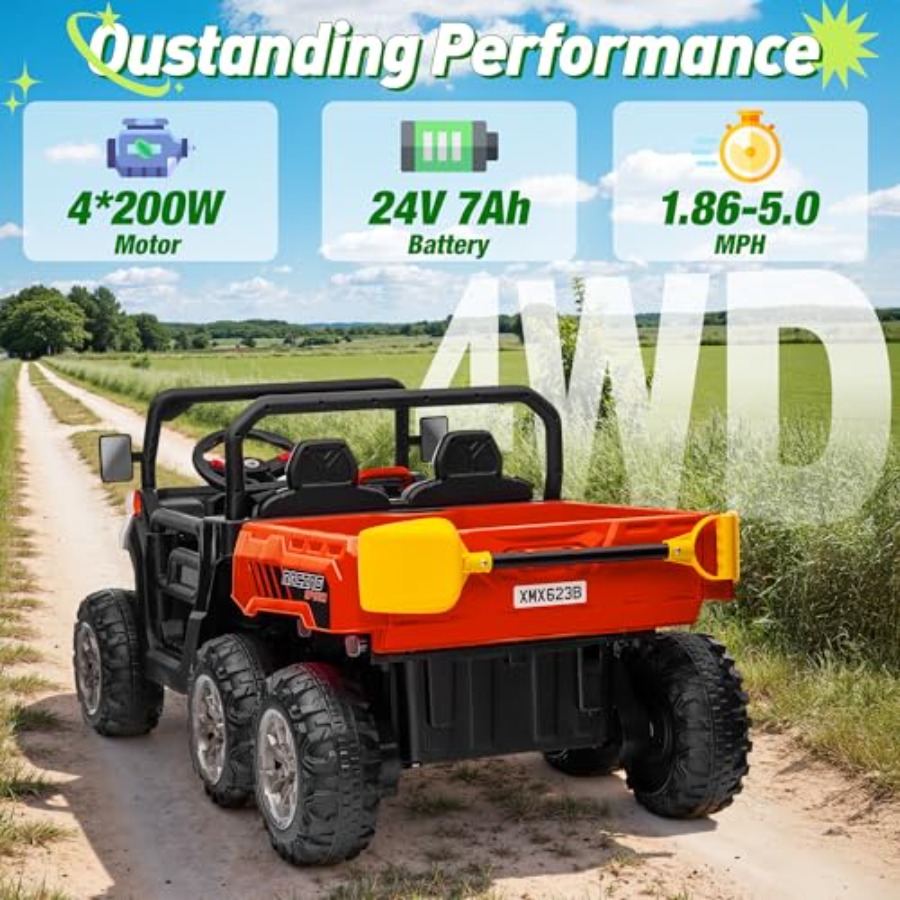 Outdoor electric UTV ride-on d - Kids Outdoor Dump Truck ulasan dan harga