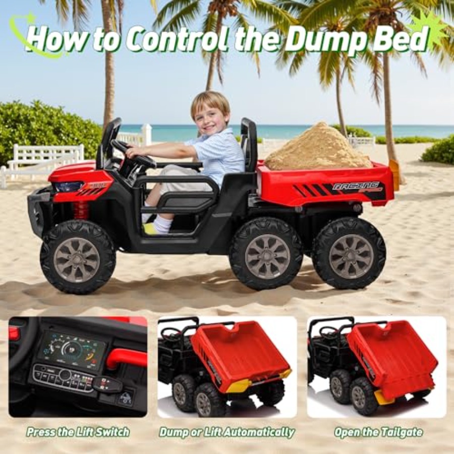 Outdoor electric UTV ride-on d - Kids Outdoor Dump Truck ulasan dan harga