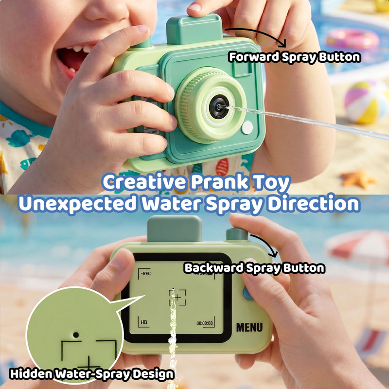 Double-sided Water Gun Camera  - Kids Outdoor Yard Games ulasan dan harga