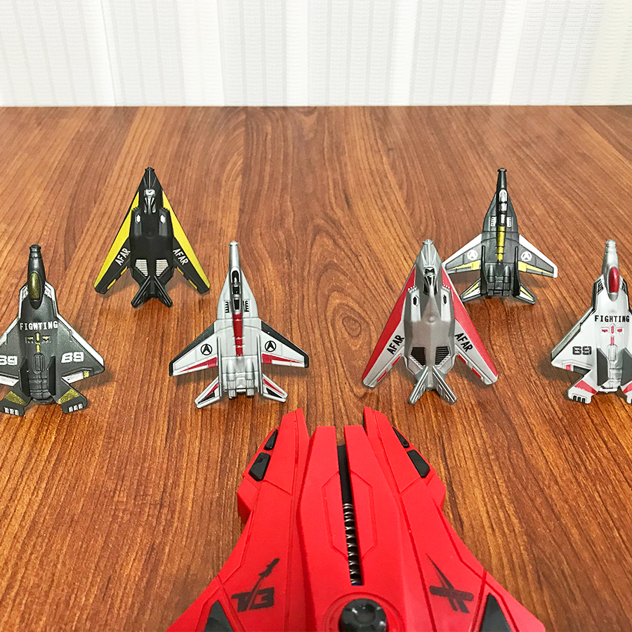 6pcs Fighter Plane Red Launche - Kids Outdoor Yard Games ulasan dan harga