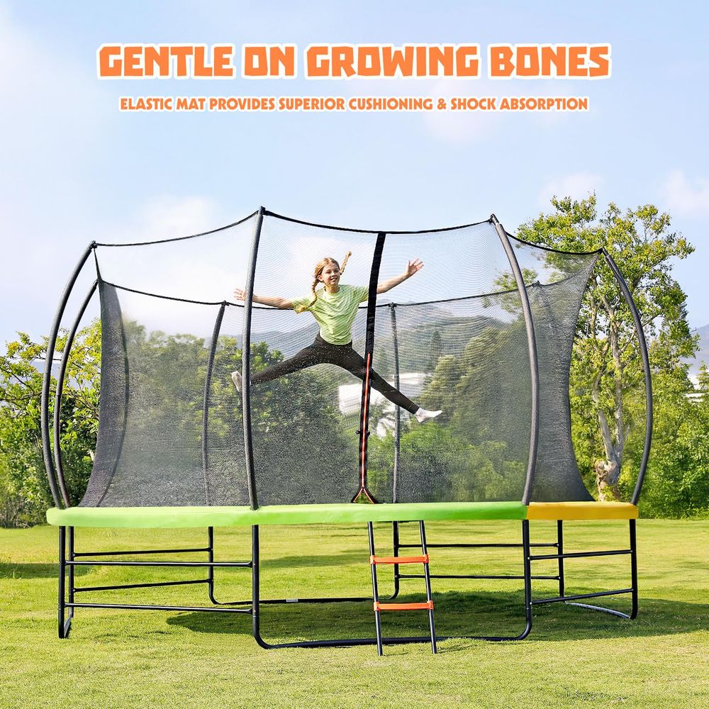 Trampoline Outdoor 12FT 14FT,  - Kids Outdoor Ladder ulasan dan harga