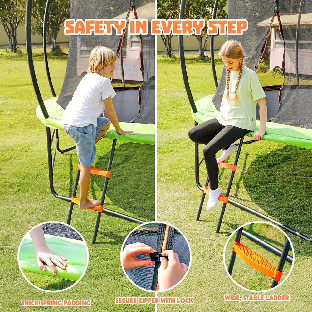 Trampoline Outdoor 12FT 14FT,  - Kids Outdoor Ladder ulasan dan harga