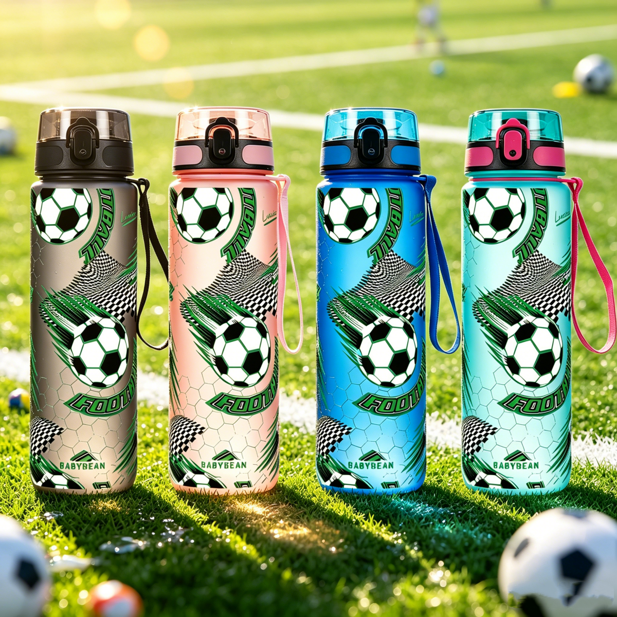 750ml Football Pattern Kids Wa - Outdoor Kid Friendly ulasan dan harga