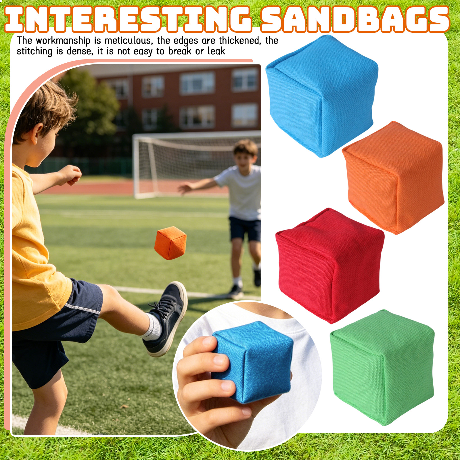 1PC Canvas Cube Children's Bea - Kids Outdoor Bean Bag ulasan dan harga