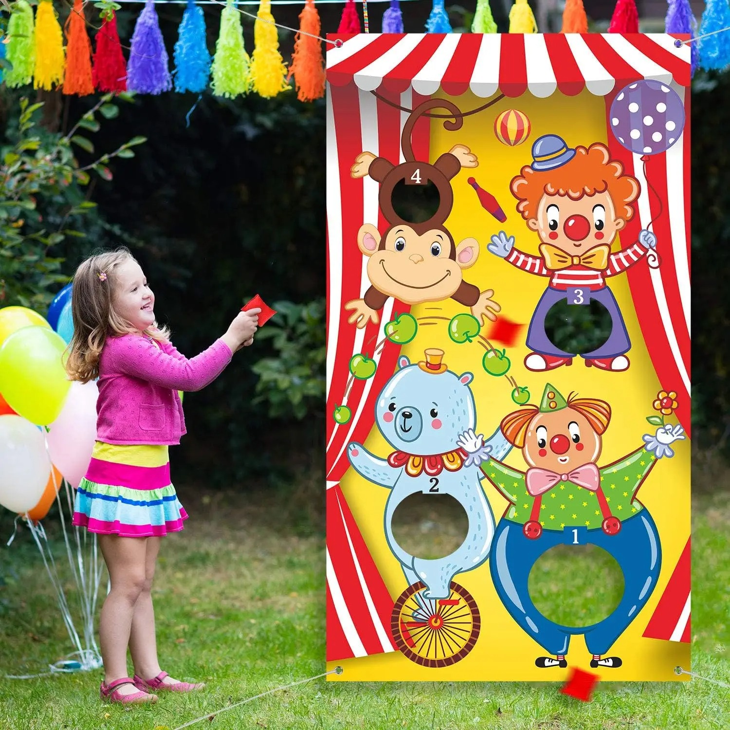 Circus Clown Monkey Bear Bean  - Kids Outdoor Bean Bag ulasan dan harga