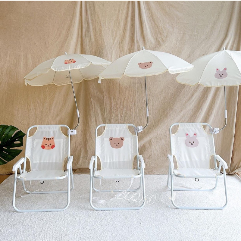 Teddy Bear Pattern Kids Lounge - Kids Outdoor Lounge Chair With Umbrella ulasan dan harga