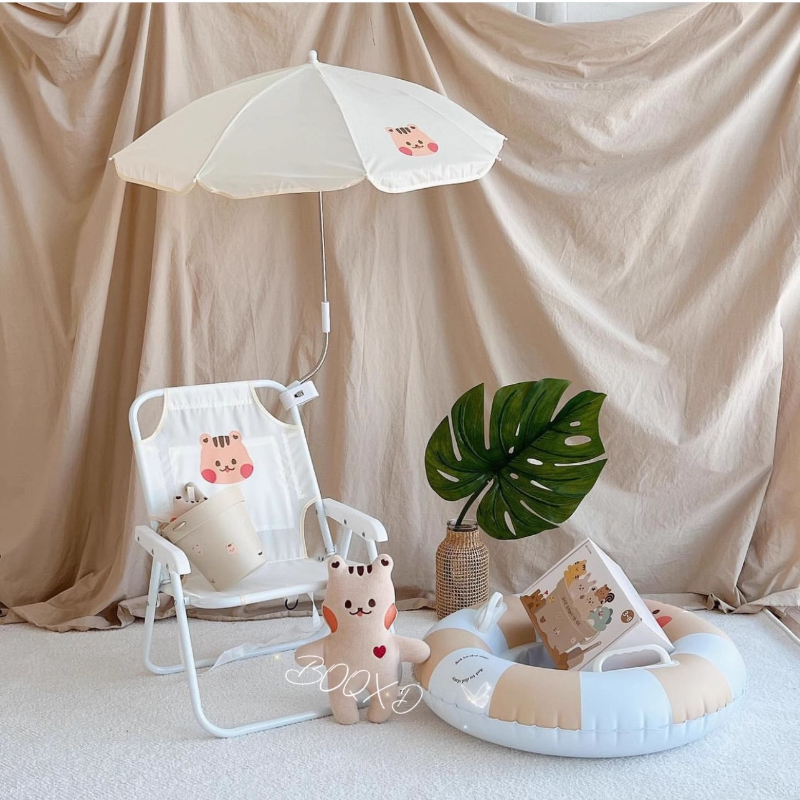 Teddy Bear Pattern Kids Lounge - Kids Outdoor Lounge Chair With Umbrella ulasan dan harga