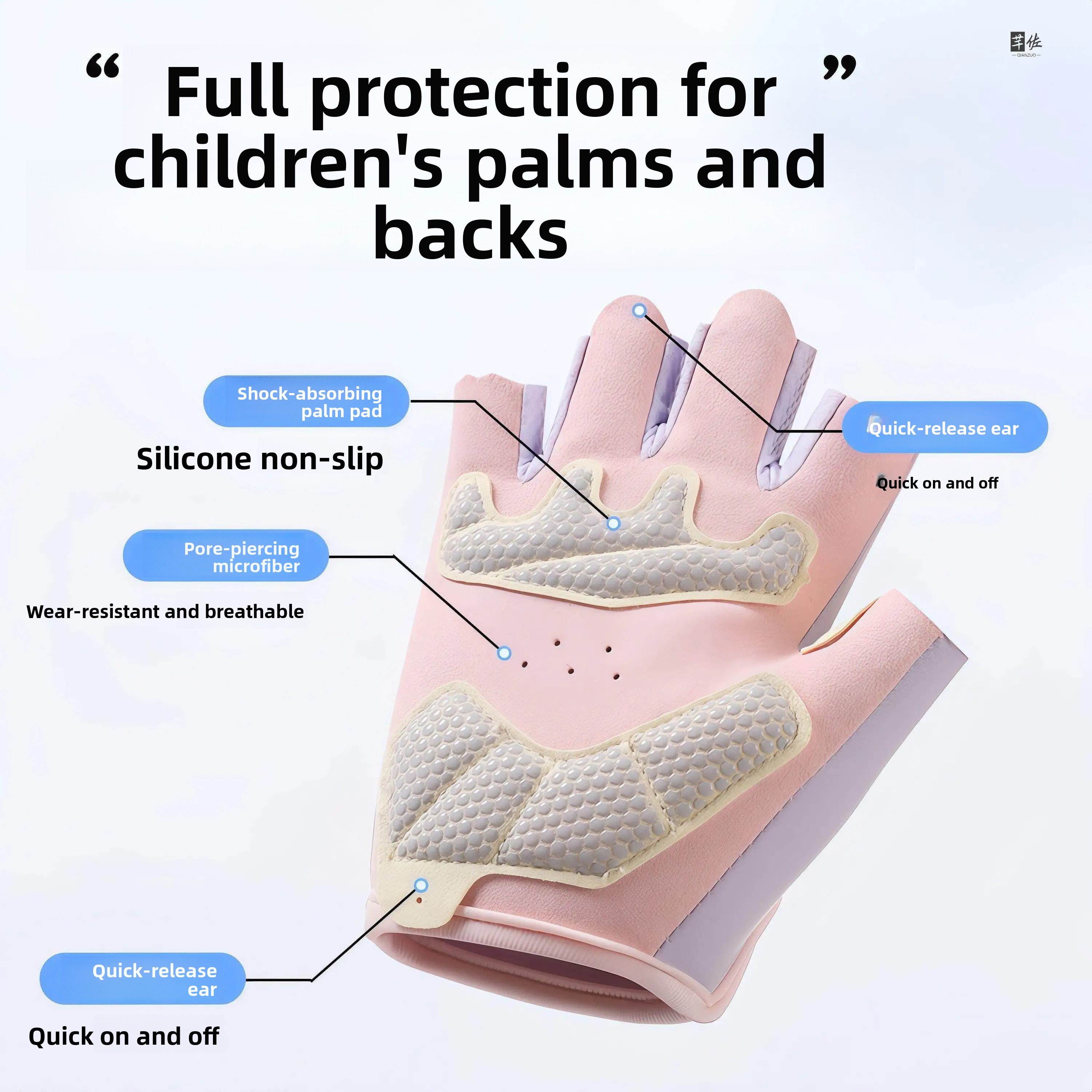 Kids Sports Gloves Half Finger - Kids Outdoor Gym Equipment ulasan dan harga