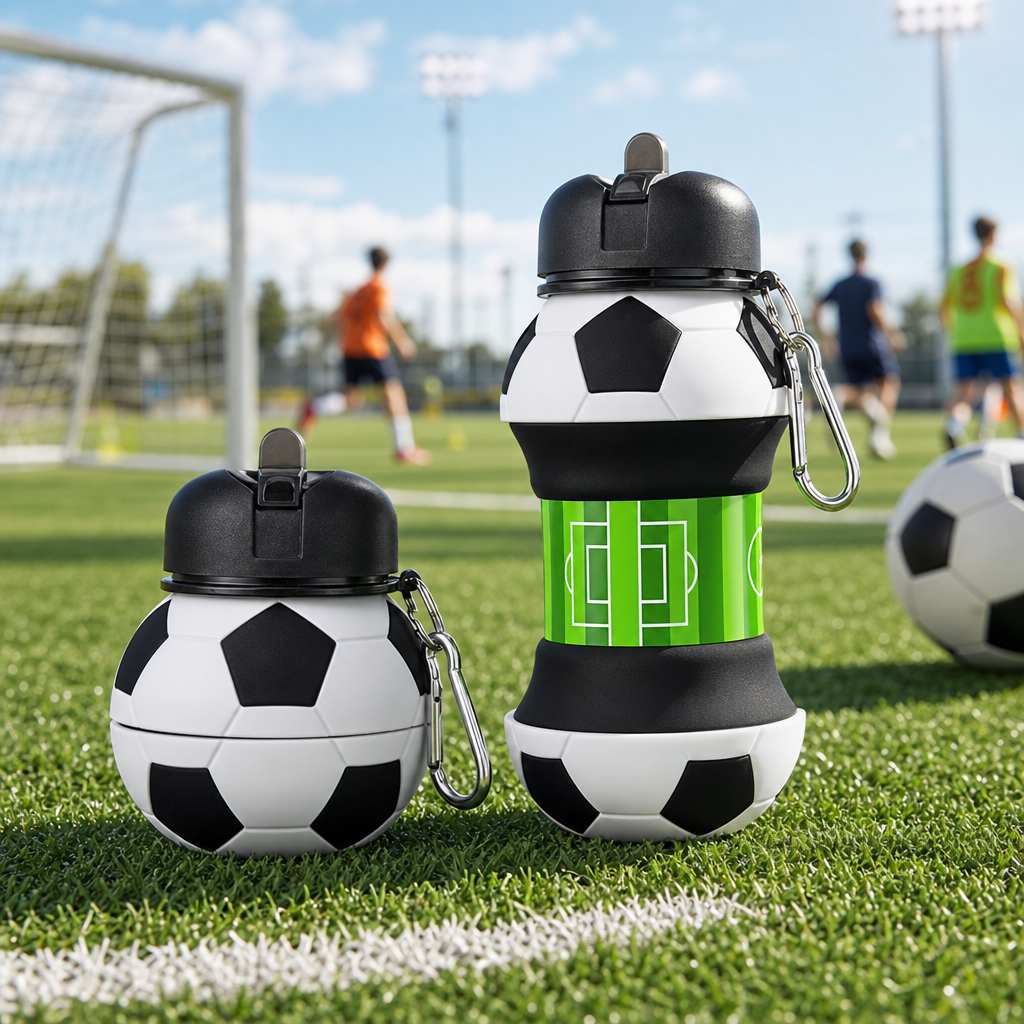 550ml Foldable Football Water  - Outdoor Kid Friendly ulasan dan harga