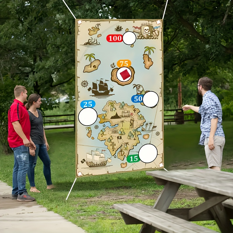Pirate Treasure Map Toss Game  - Kids Outdoor Bean Bag ulasan dan harga