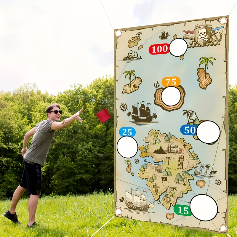Pirate Treasure Map Toss Game  - Kids Outdoor Bean Bag ulasan dan harga