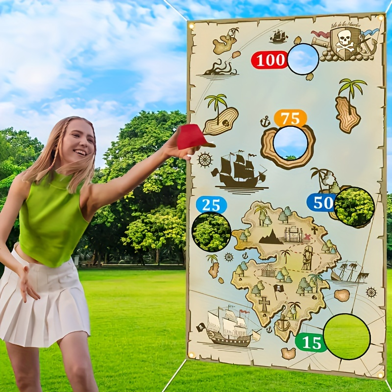Pirate Treasure Map Toss Game  - Kids Outdoor Bean Bag ulasan dan harga