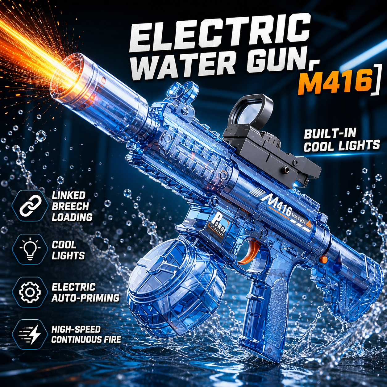 Electric Water Gun Simulation  - Kids Outdoor Yard Games ulasan dan harga