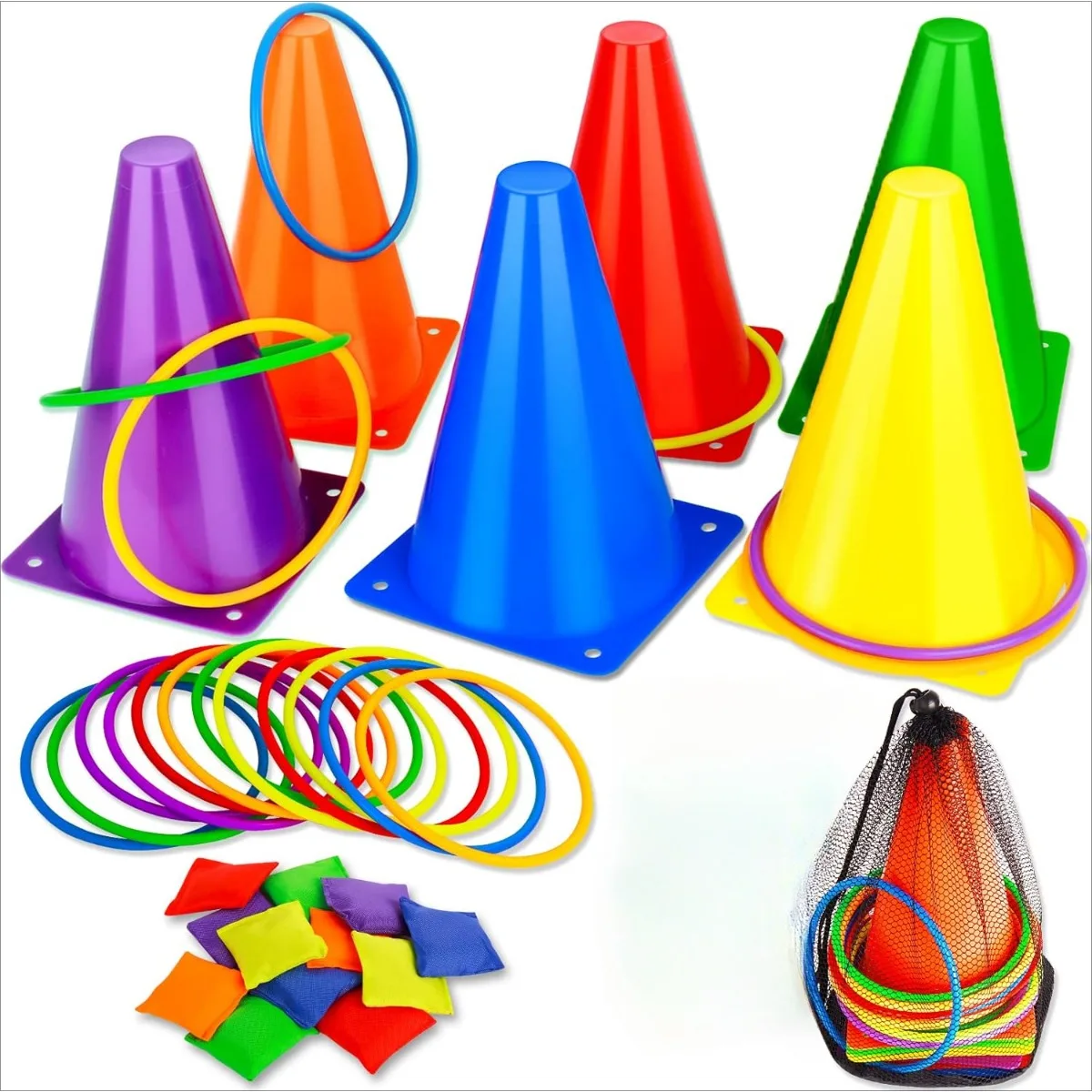 3 in 1 Soft Plastic Cones Bean - Kids Outdoor Bean Bag ulasan dan harga