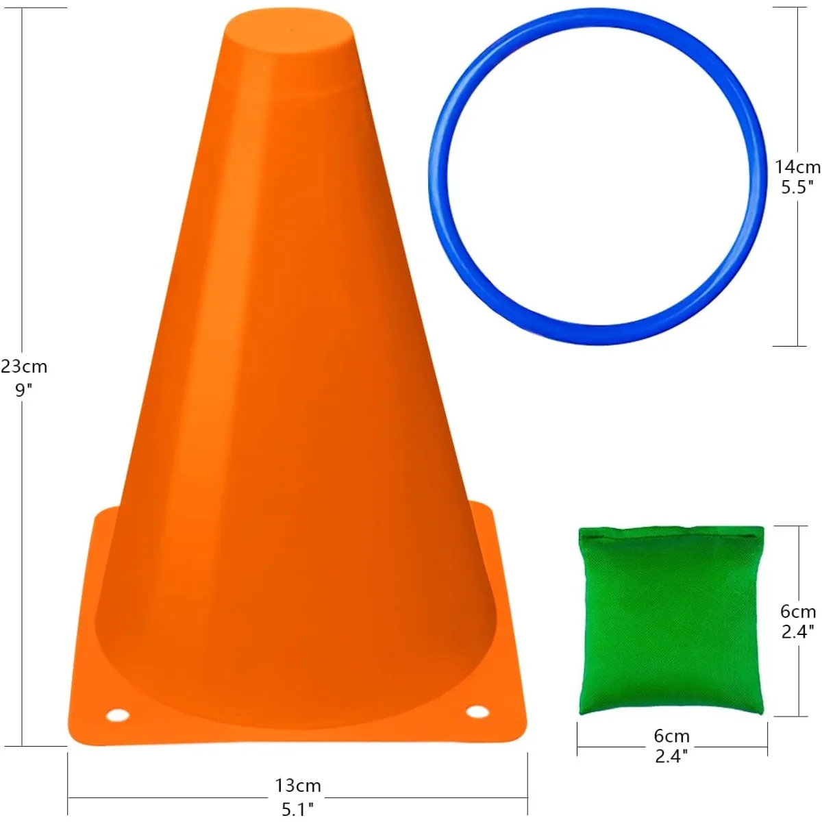 3 in 1 Soft Plastic Cones Bean - Kids Outdoor Bean Bag ulasan dan harga